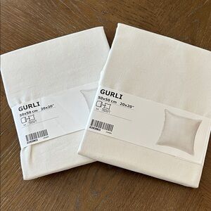 IKEA GURLI White Cushion Cover - Pair